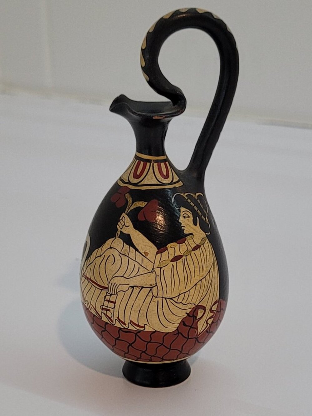 Antique Mediterranean Greek Ceramic Classical Period Miniature Pitcher 4.5"